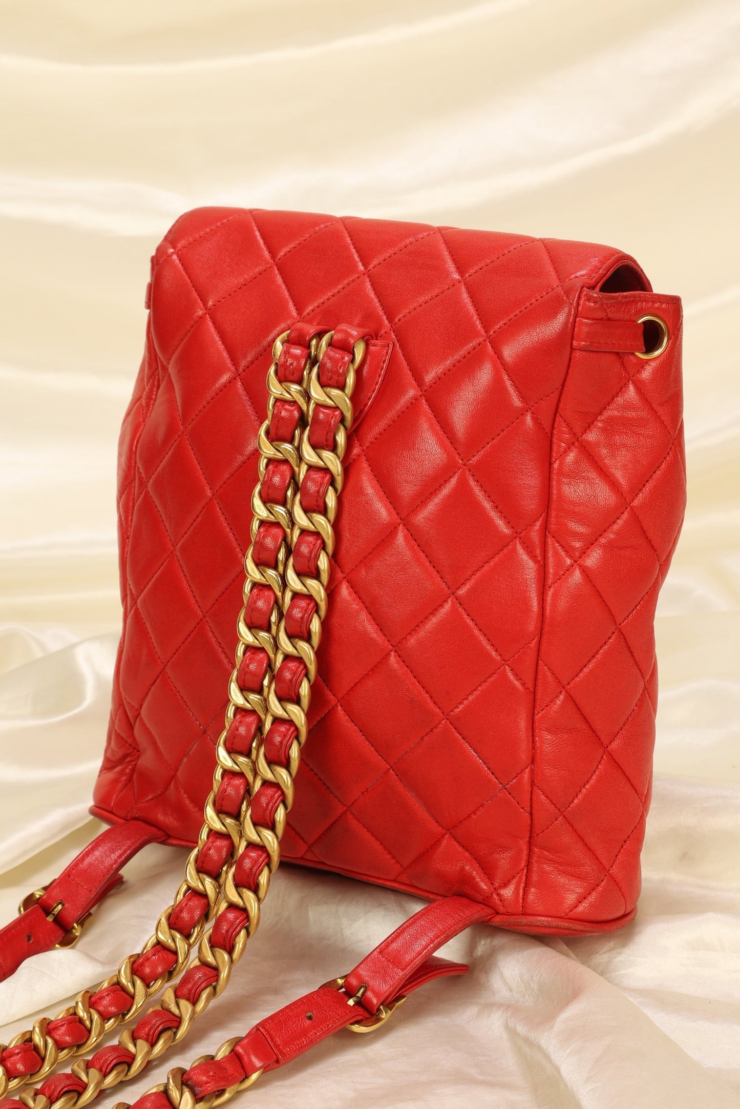 Extremely Rare Chanel Lambskin Double Turnlock Backpack