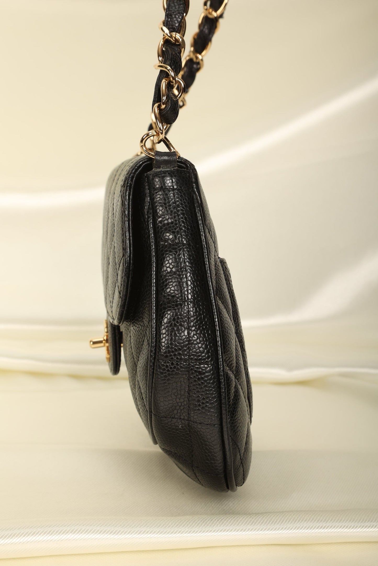 Extremely Rare Chanel Caviar Half Moon Flap
