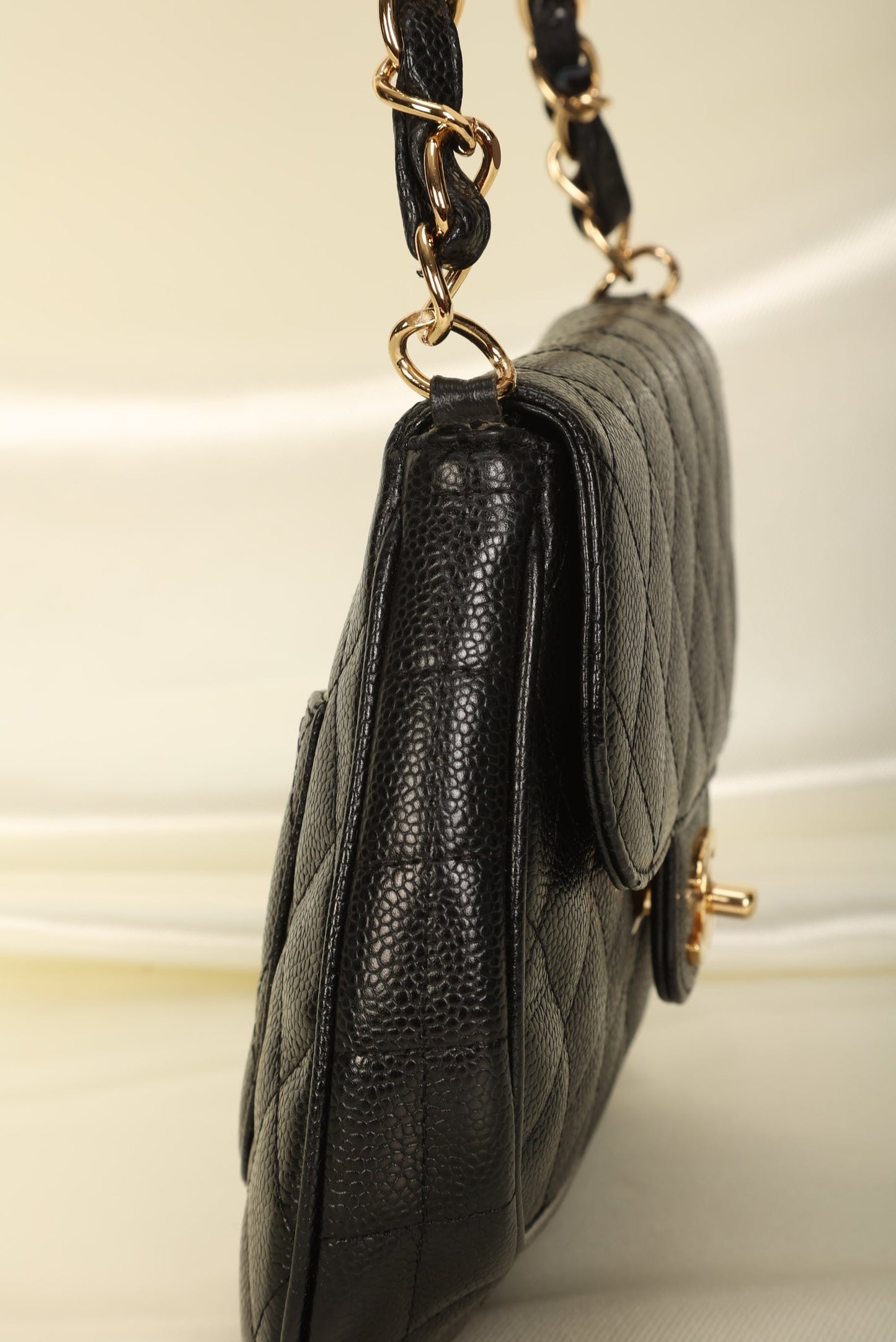 Extremely Rare Chanel Caviar Half Moon Flap