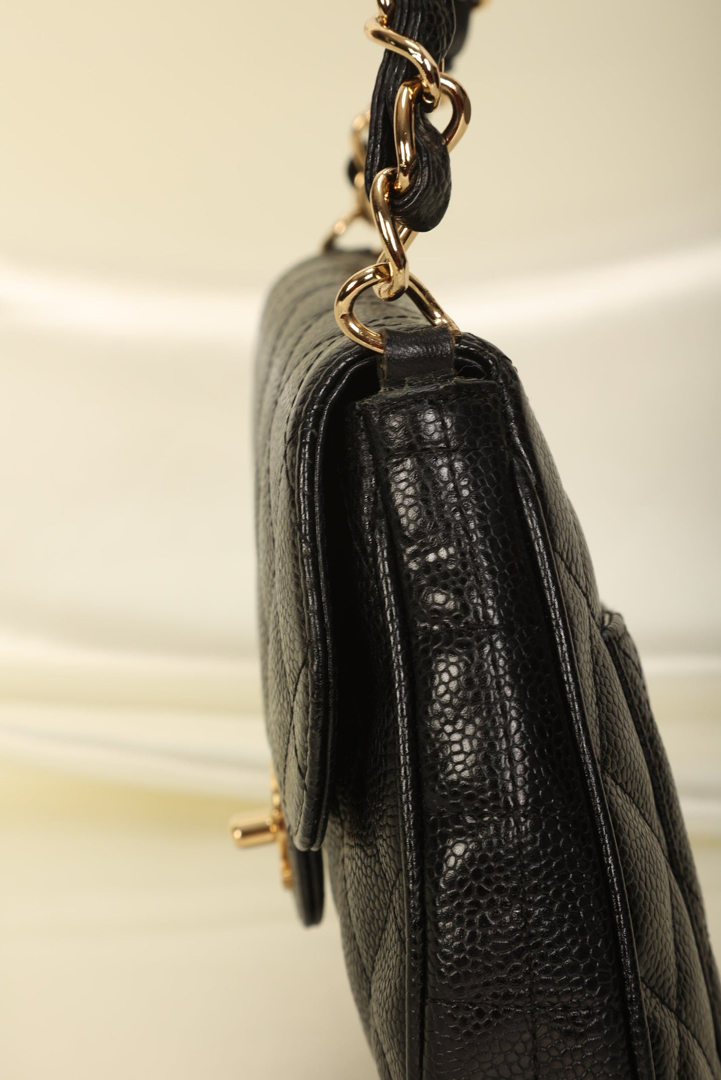 Extremely Rare Chanel Caviar Half Moon Flap