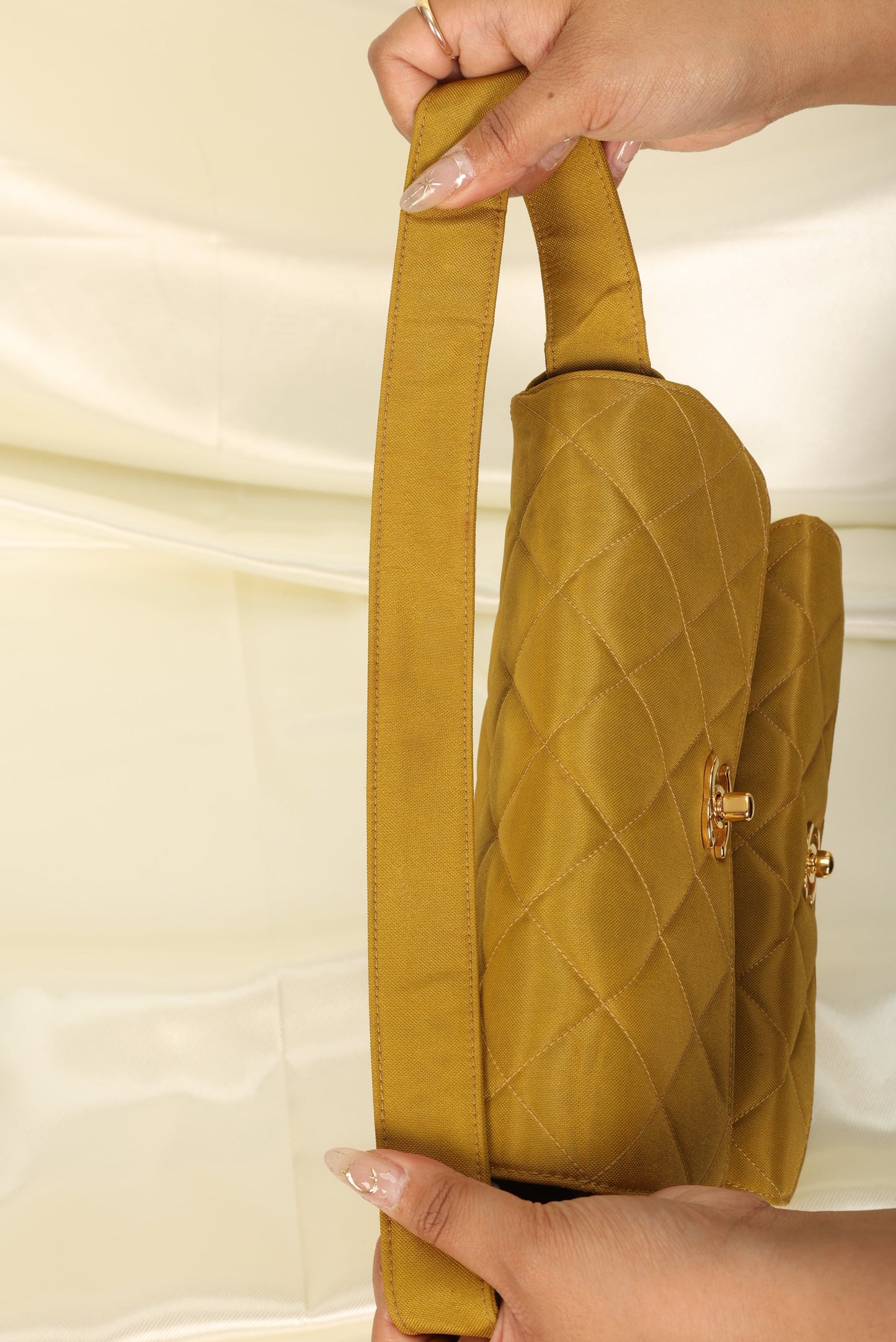 Extremely Rare Chanel Chartreuse Double Turnlock Bag