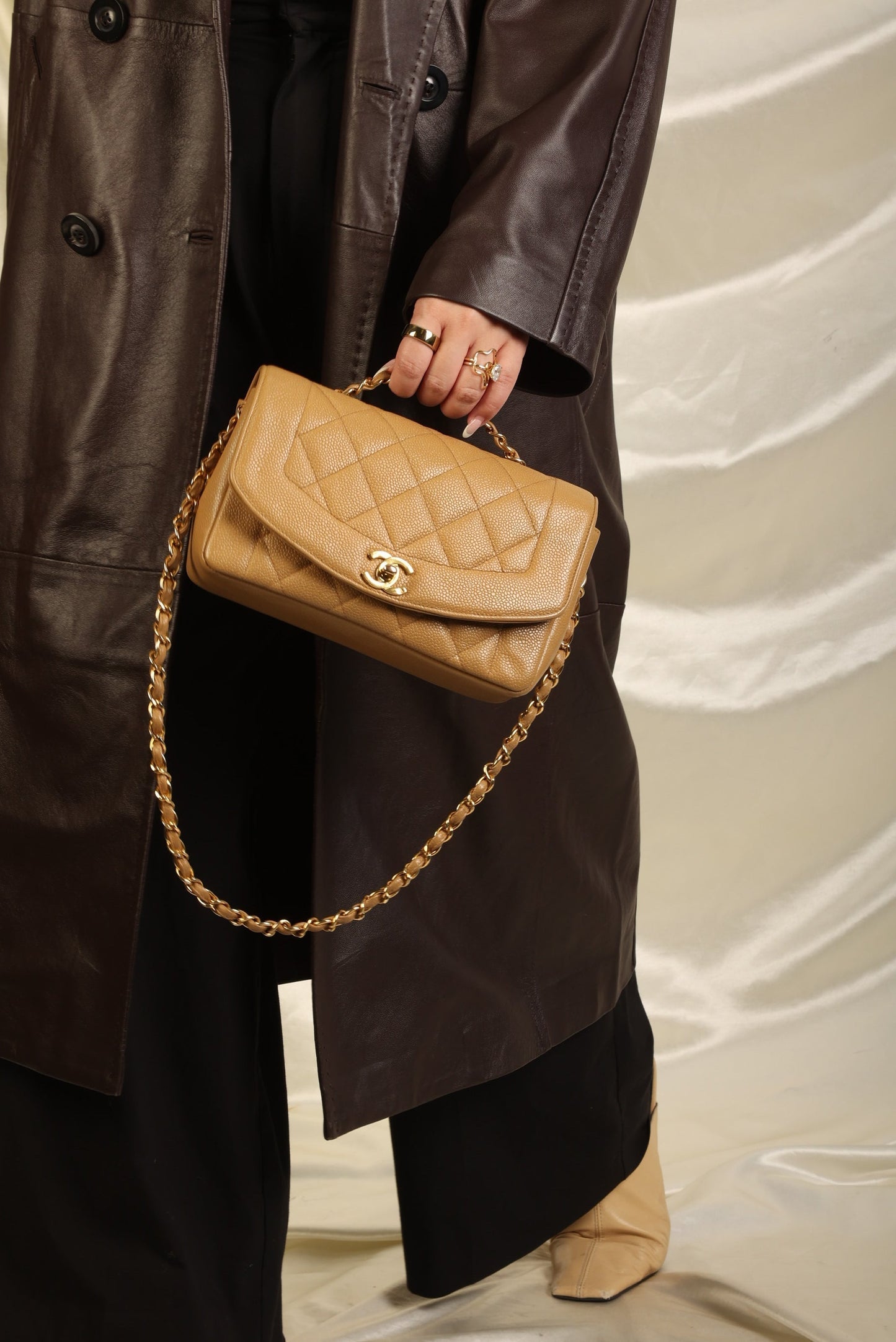 Extremely Rare Chanel Caviar Small Diana