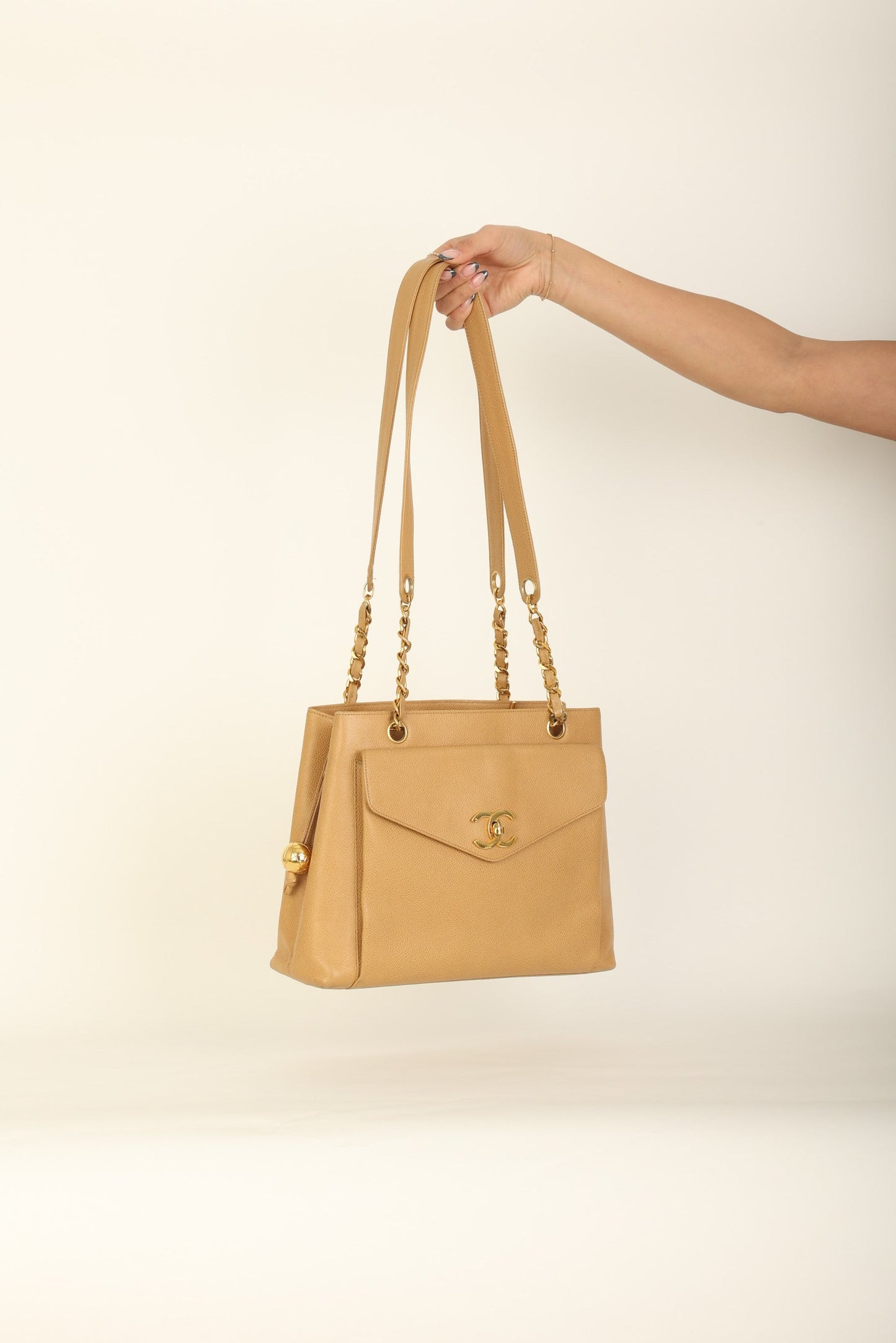 Chanel Caviar Turnlock Tote