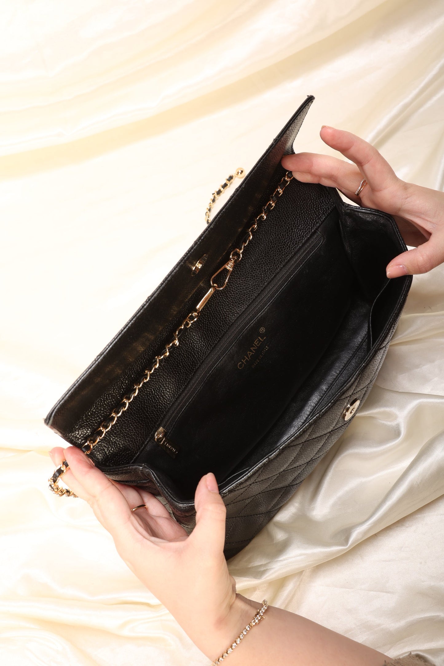 Chanel Caviar Clutch on Chain
