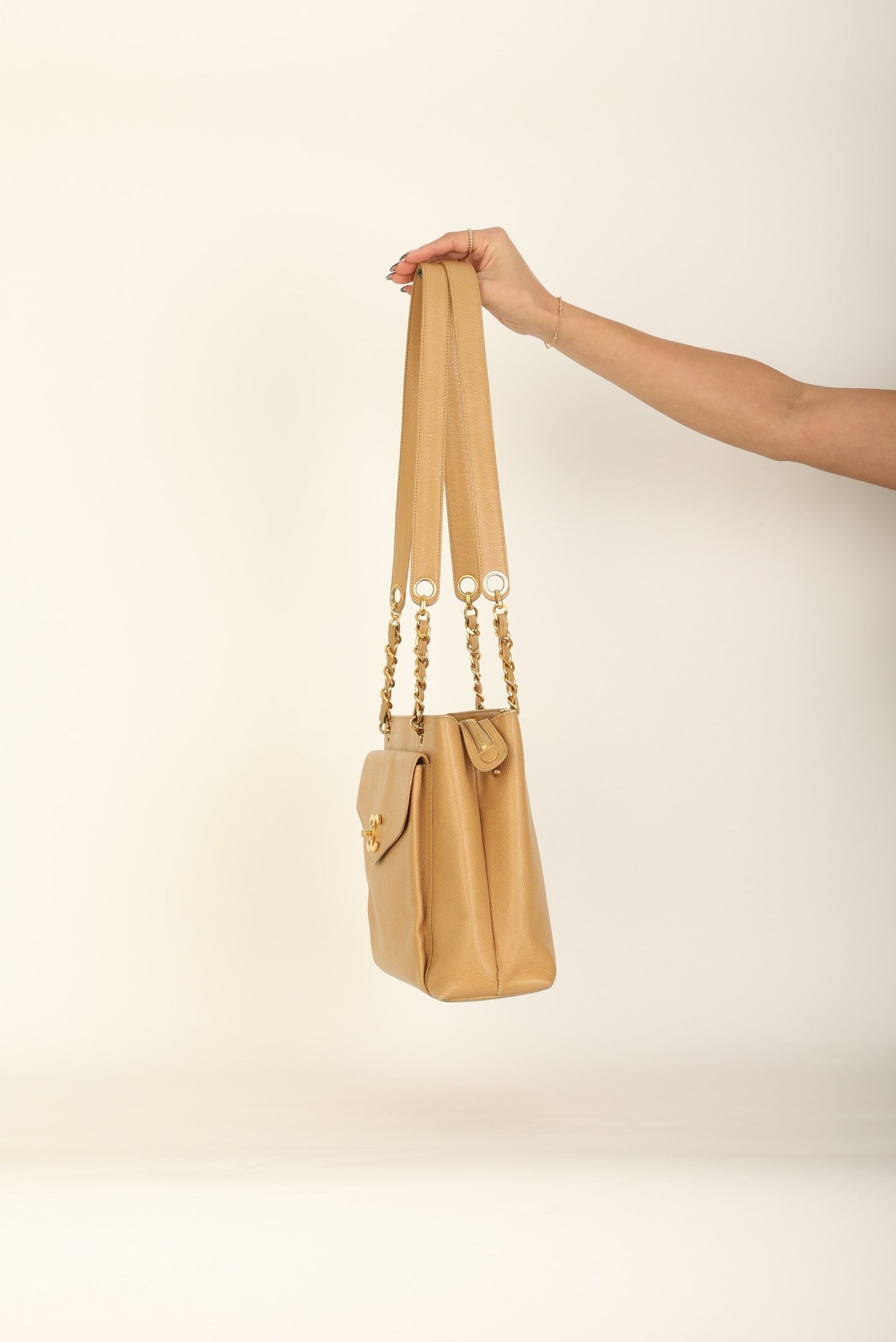 Chanel Caviar Turnlock Tote