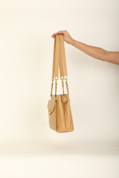 Chanel Caviar Turnlock Tote