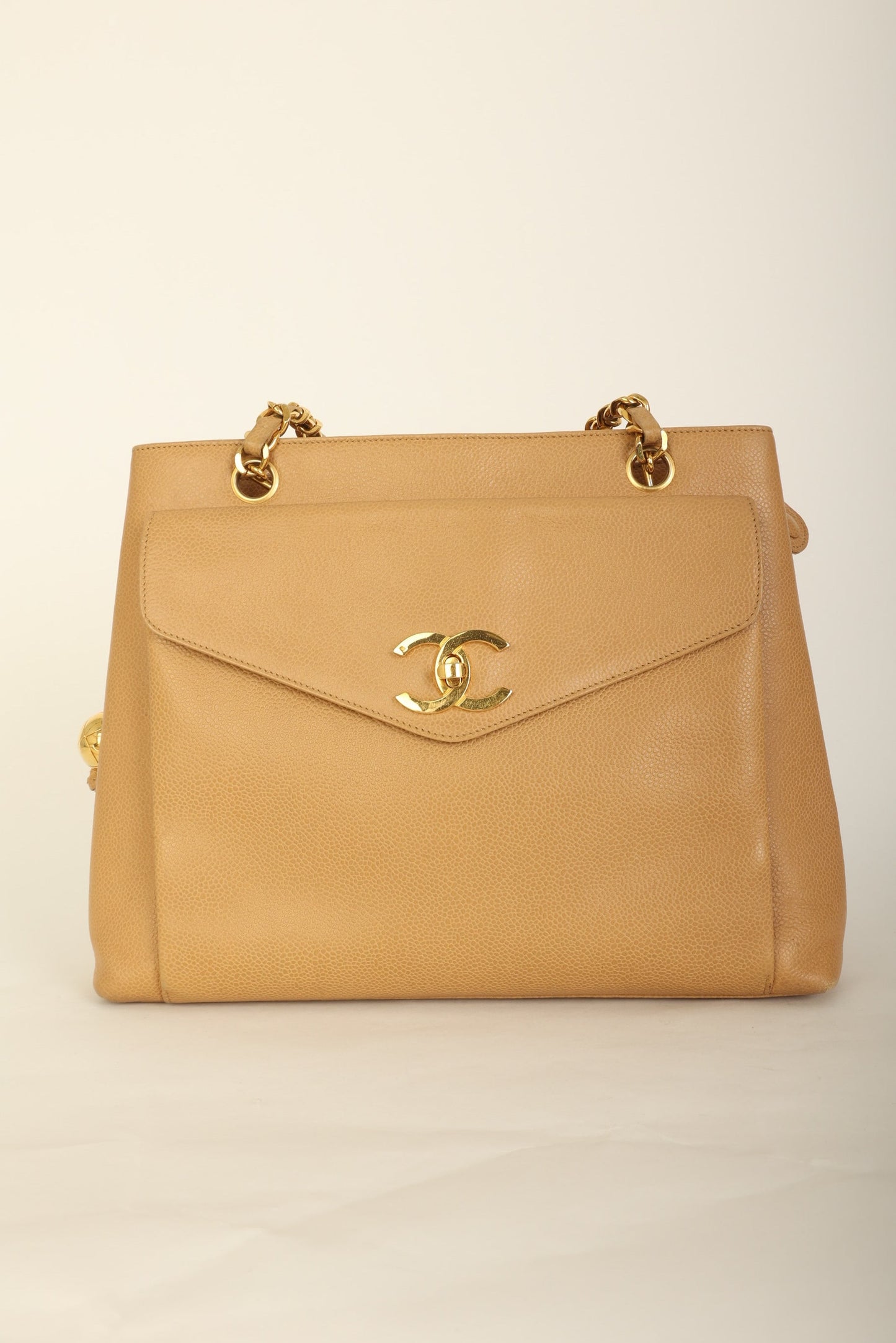 Chanel Caviar Turnlock Tote