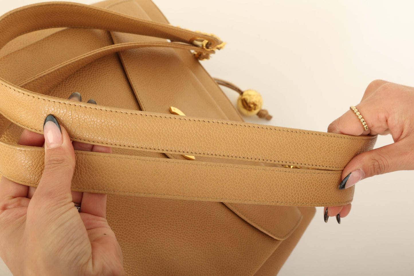 Chanel Caviar Turnlock Tote