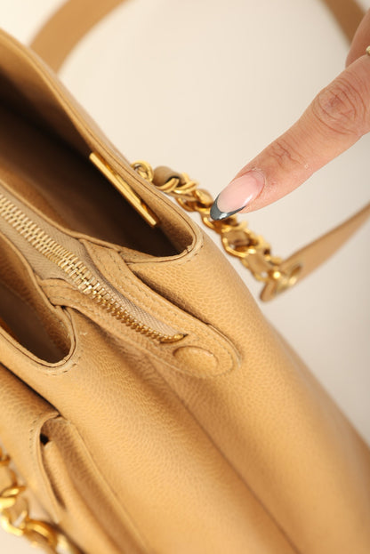Chanel Caviar Turnlock Tote