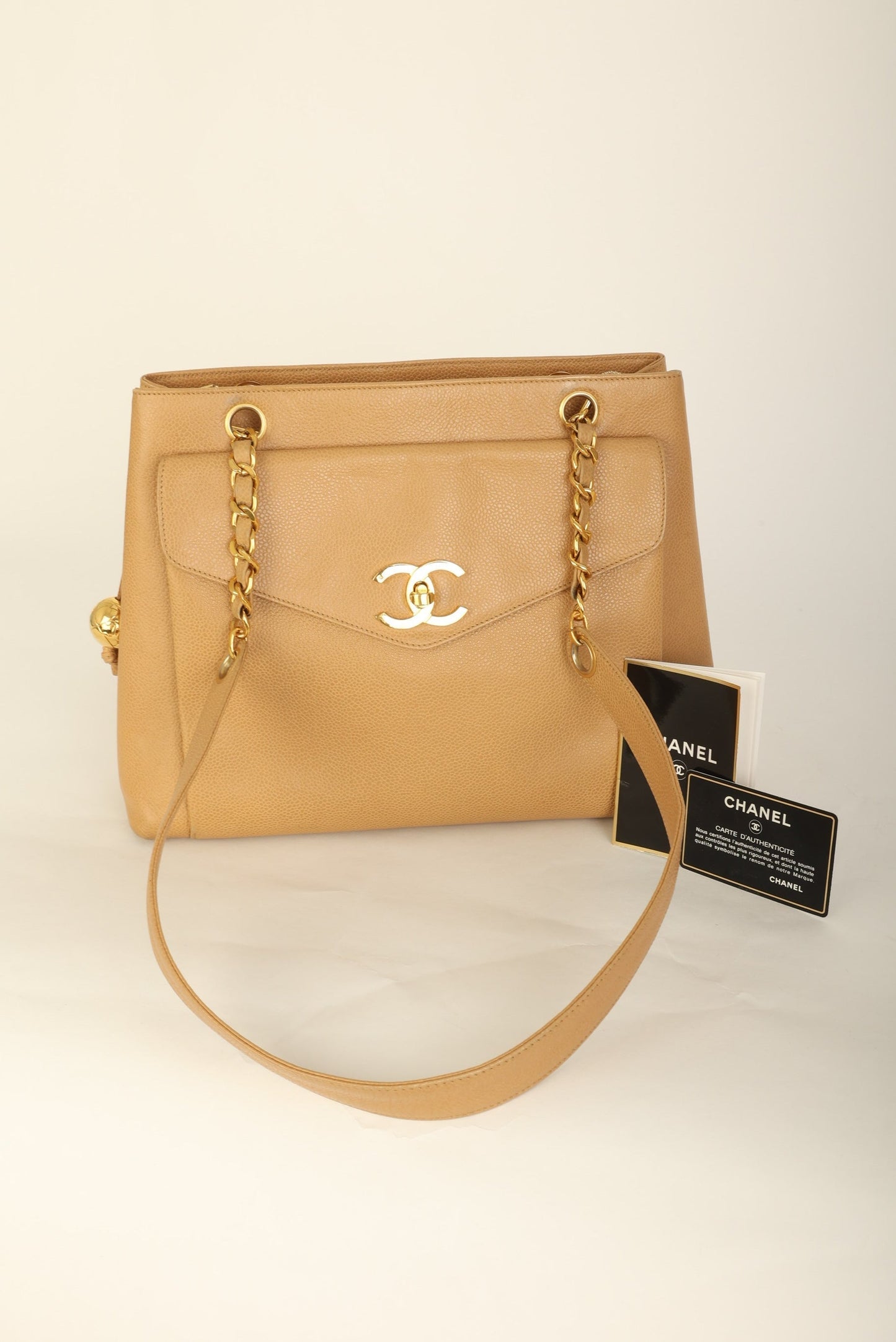 Chanel Caviar Turnlock Tote