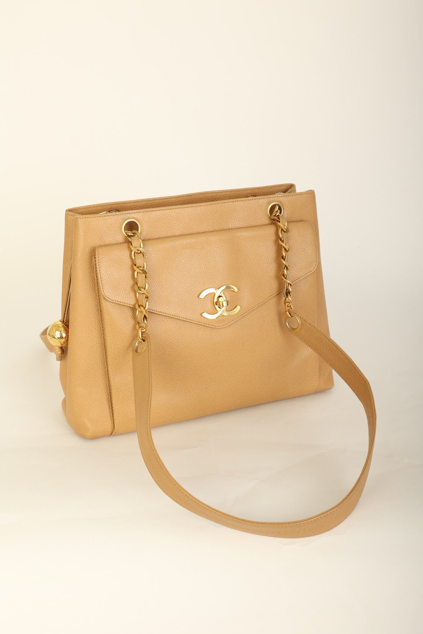 Chanel Caviar Turnlock Tote