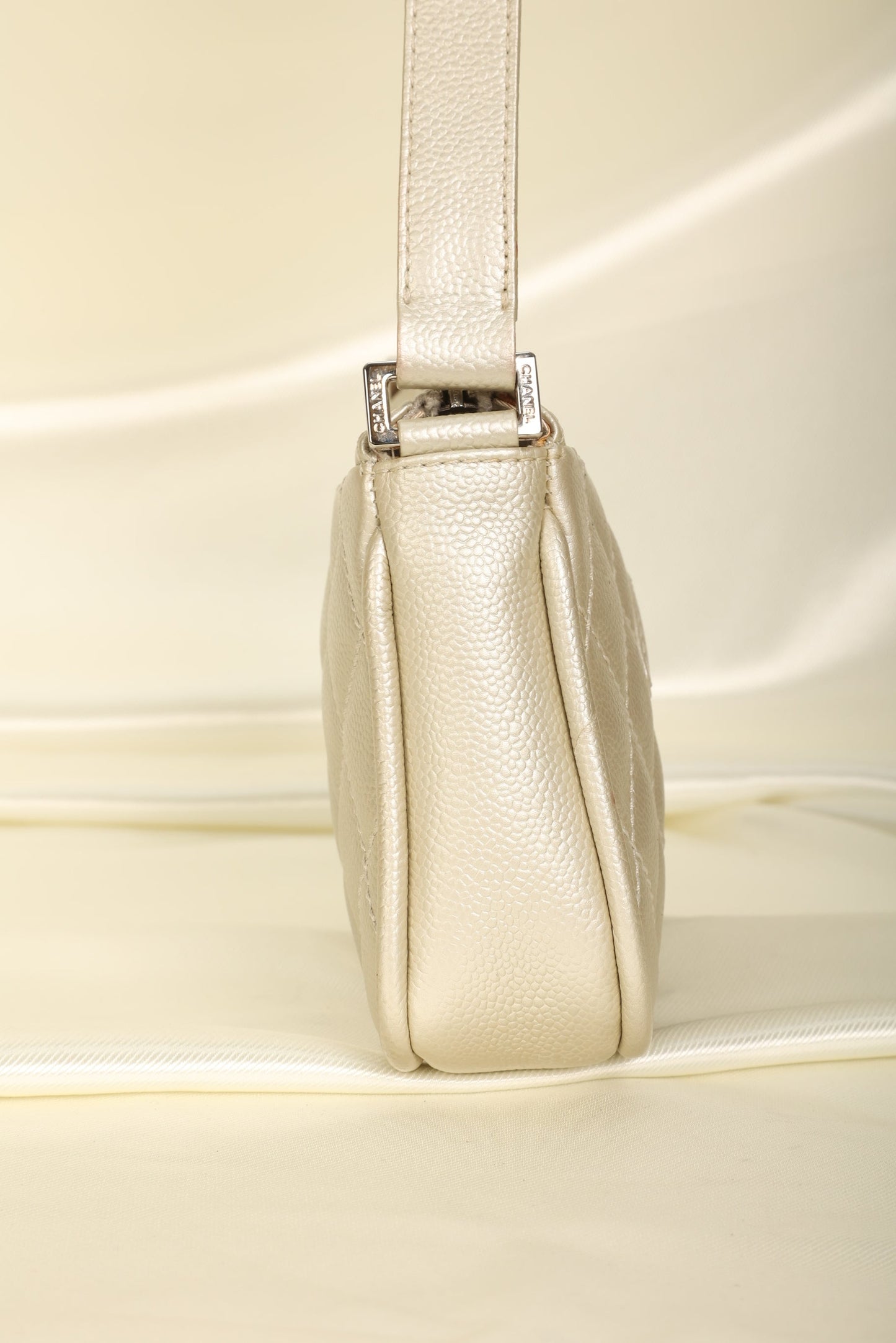Chanel Metallic Caviar Pochette