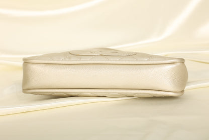 Chanel Metallic Caviar Pochette