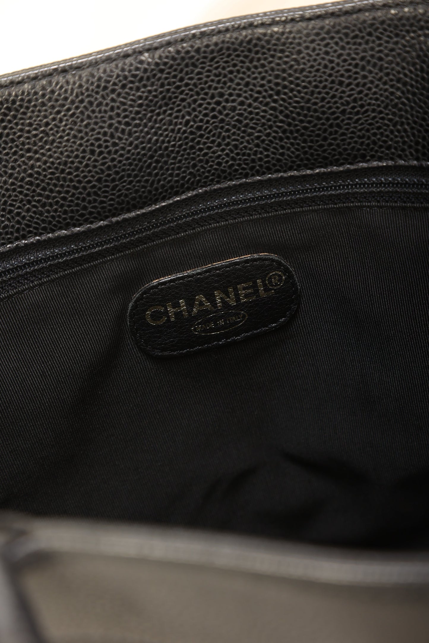 Chanel Caviar Logo Tote