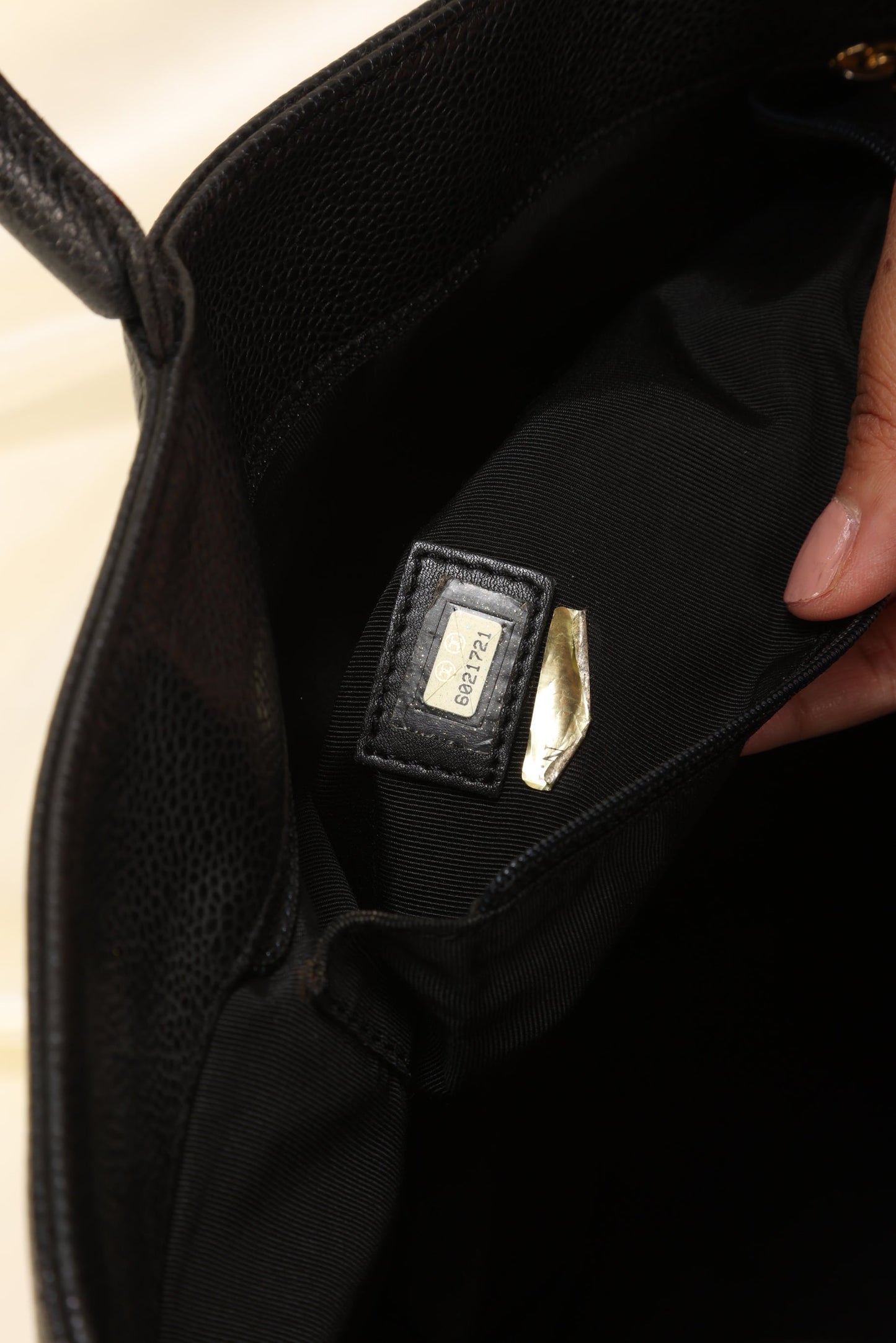 Chanel Caviar Logo Tote