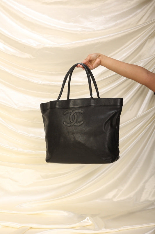 Chanel Caviar Logo Tote