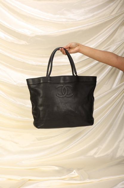 Chanel Caviar Logo Tote