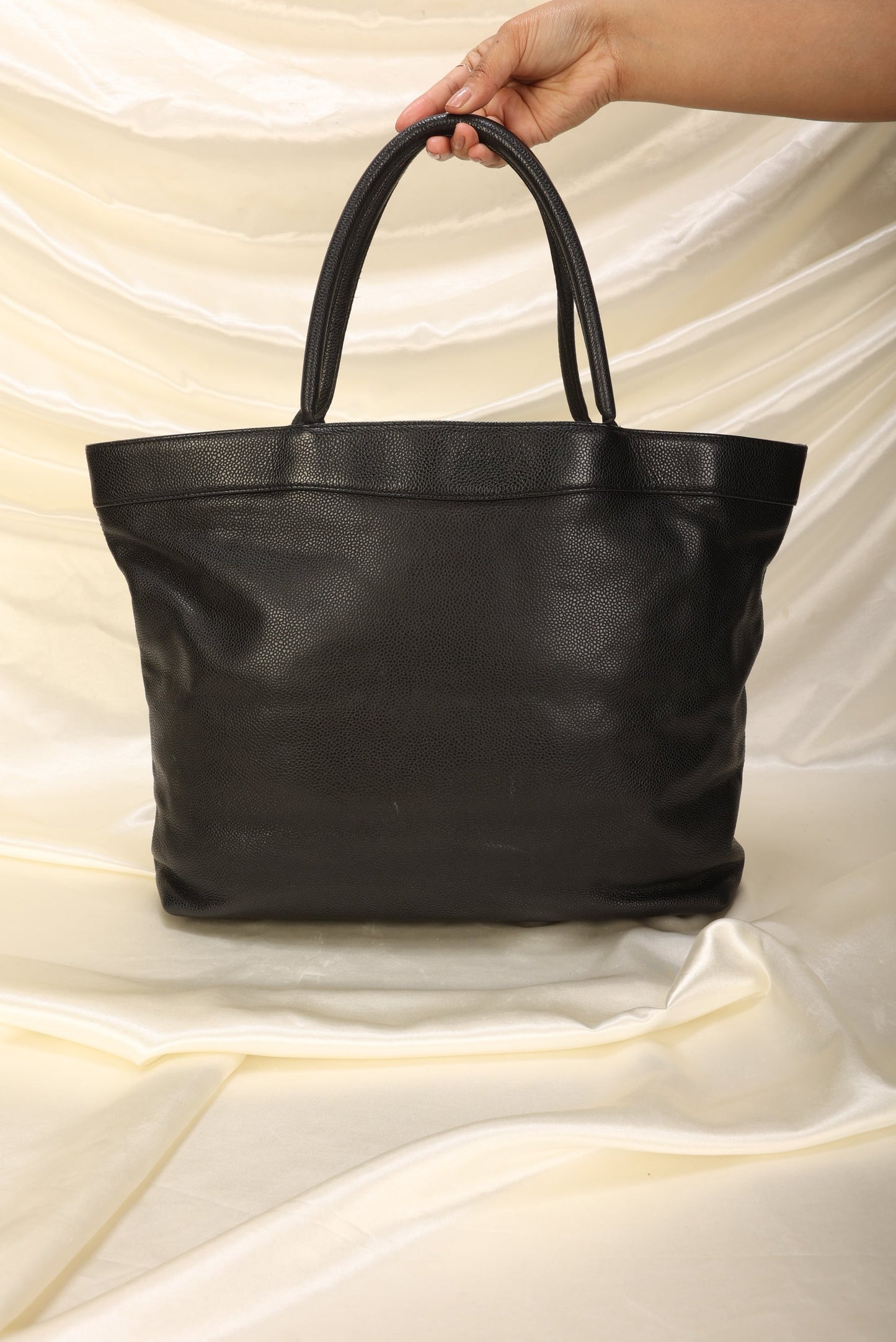 Chanel Caviar Logo Tote