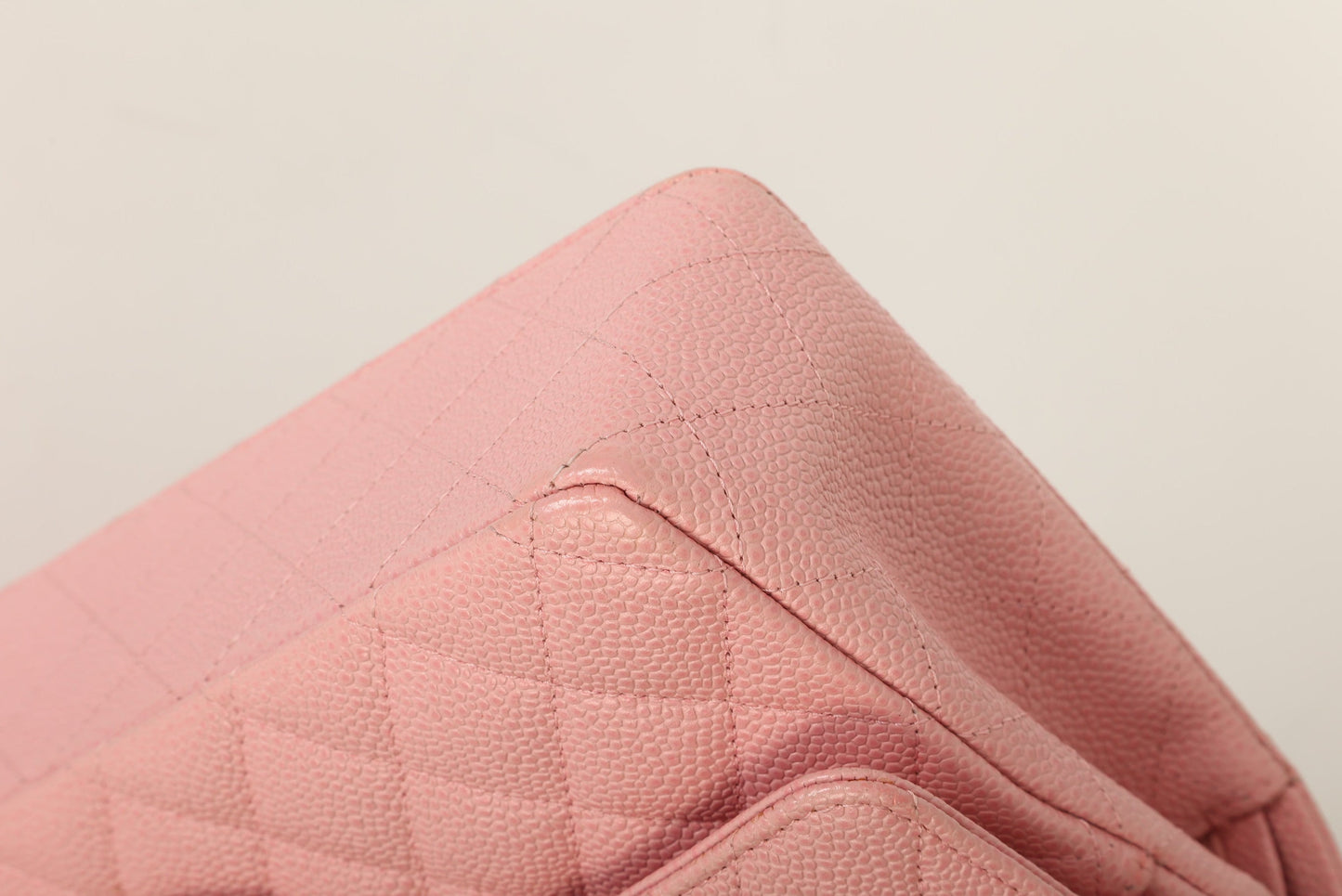 Extremely Rare Chanel Rose Sakura Caviar Medium Double Flap