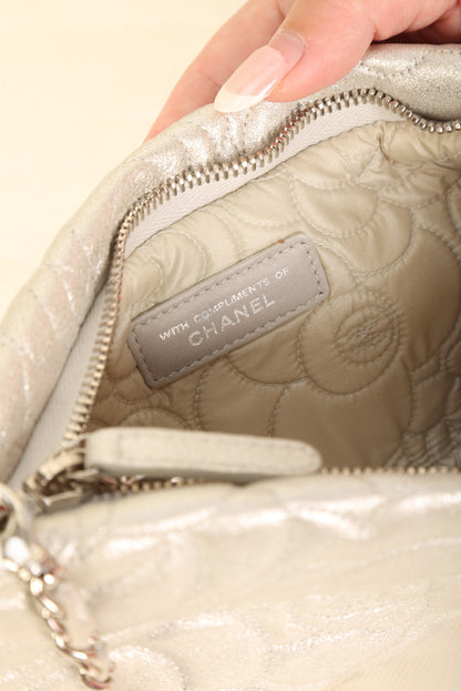Chanel Metallic Camellia Pochette