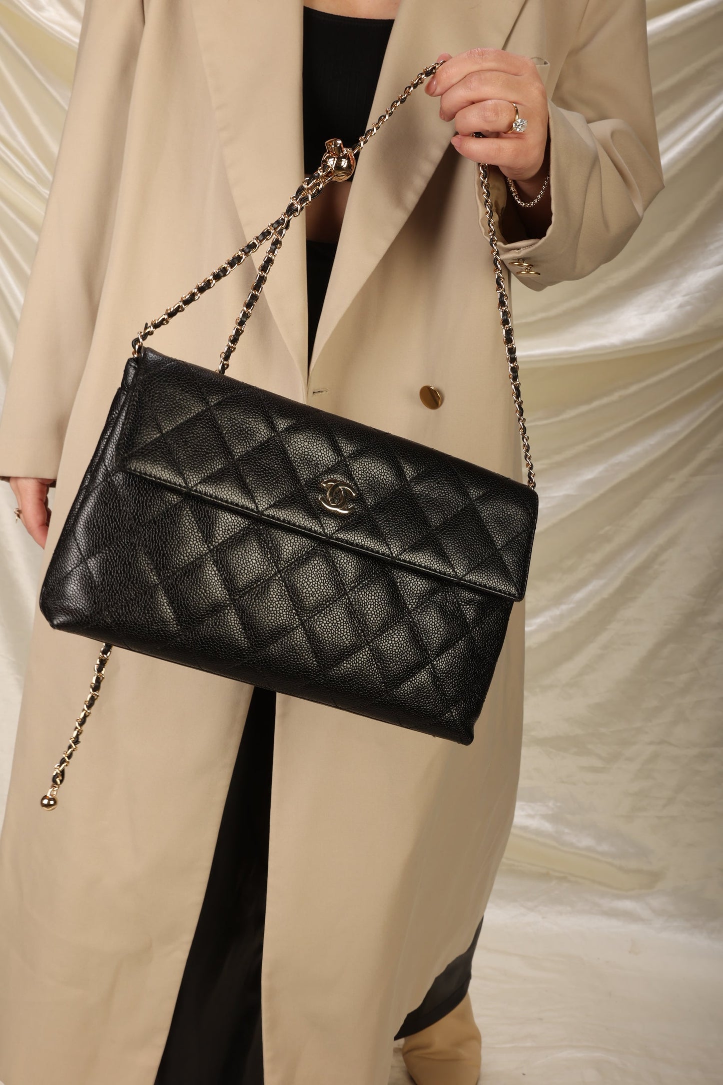 Chanel Caviar Clutch on Chain