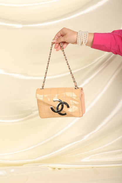 Chanel Patent Mini Diagonal Pochette