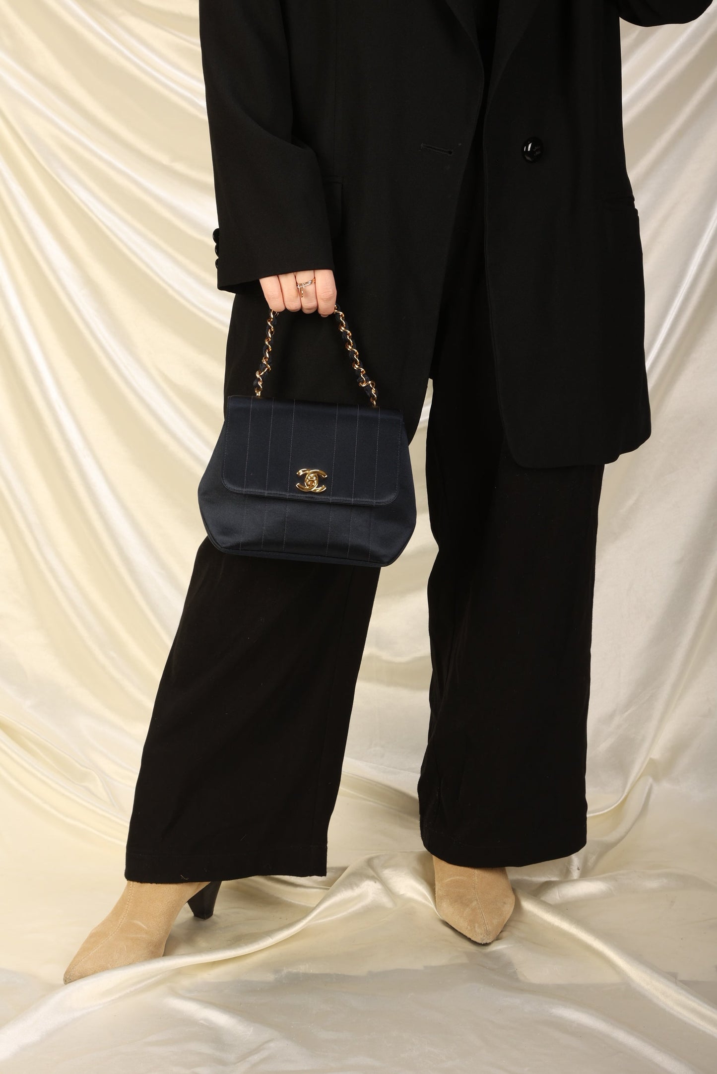 Extremely Rare Chanel Satin Top Handle