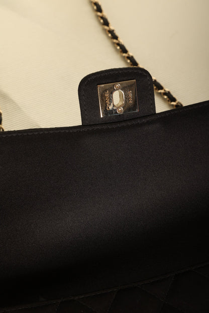 Chanel Satin Camellia Mini Flap