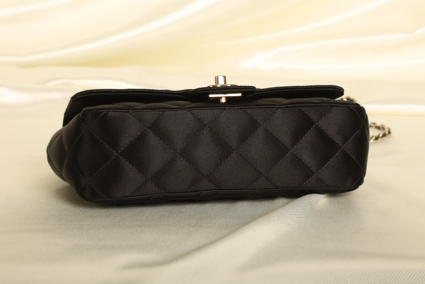 Chanel Satin Camellia Mini Flap