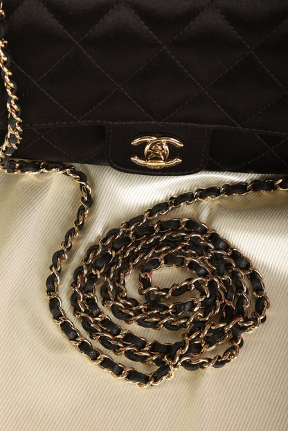 Chanel Satin Camellia Mini Flap