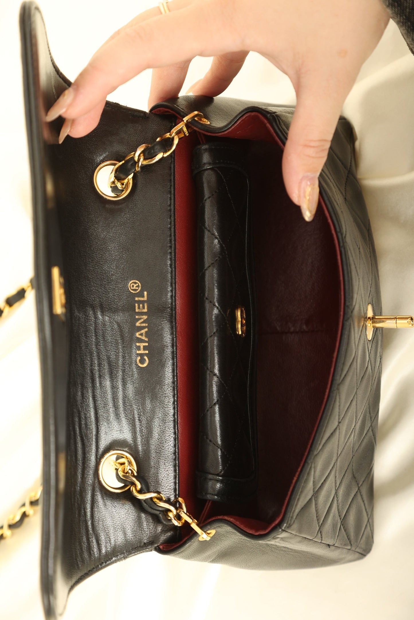 Extremely Rare Chanel 1989 Lambskin Trapezoid Flap with Wallet