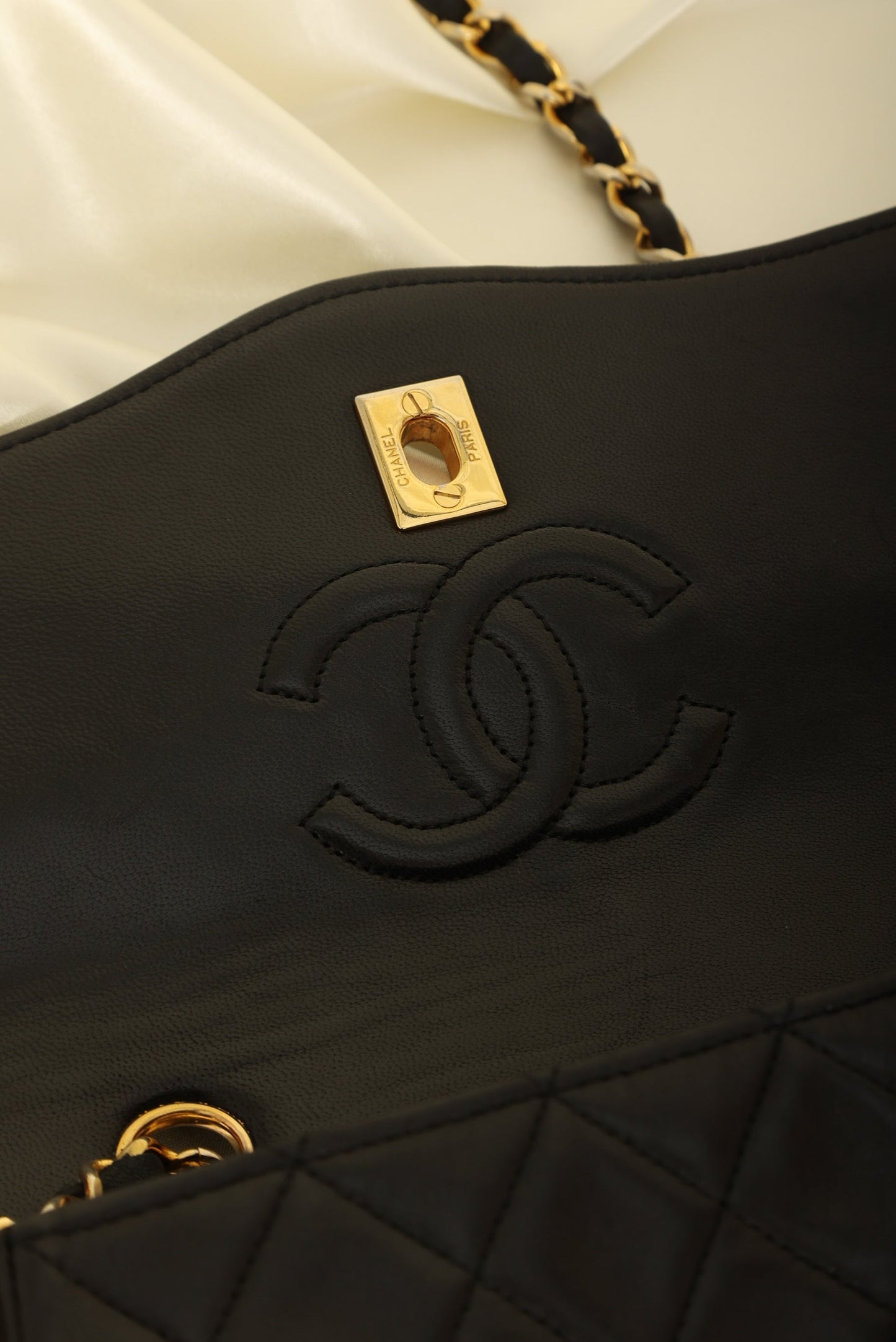 Extremely Rare Chanel 1989 Lambskin Trapezoid Flap with Wallet