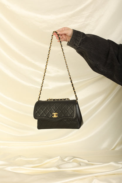 Extremely Rare Chanel 1989 Lambskin Trapezoid Flap with Wallet