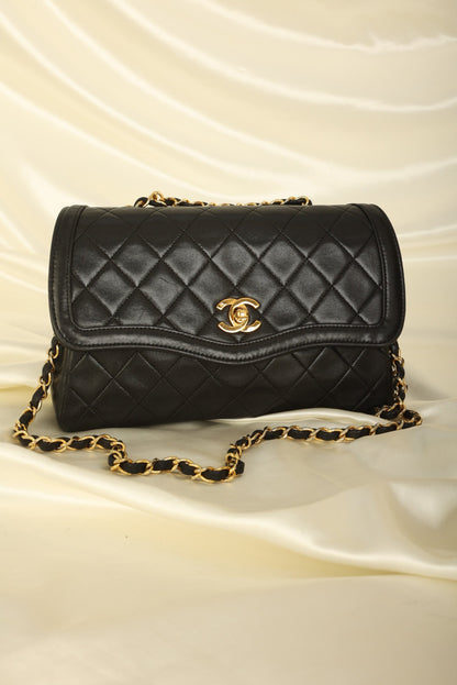 Extremely Rare Chanel 1989 Lambskin Trapezoid Flap with Wallet
