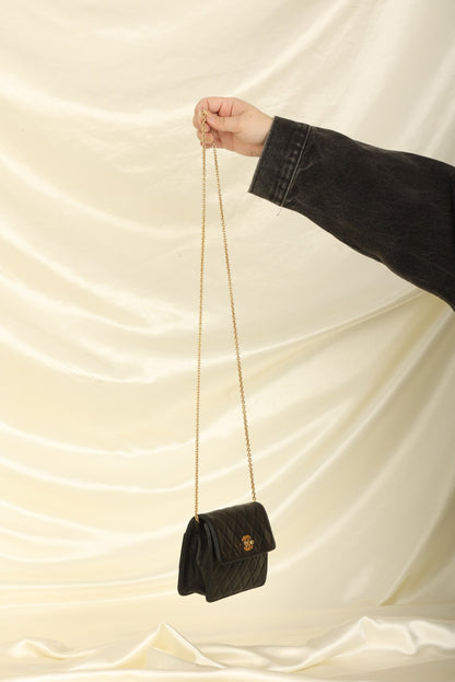 Extremely Rare Chanel 1991 Lambskin Mini Chain Flap