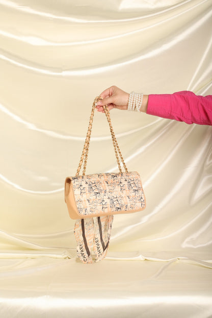Chanel Satin Coco Mademoiselle Scarf Flap Bag