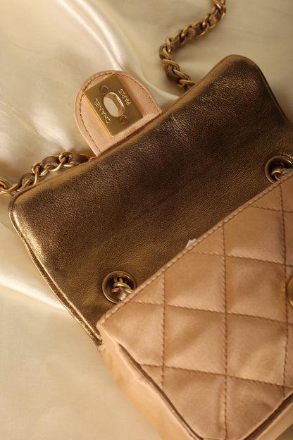 Chanel Satin Mini Turnlock Crossbody