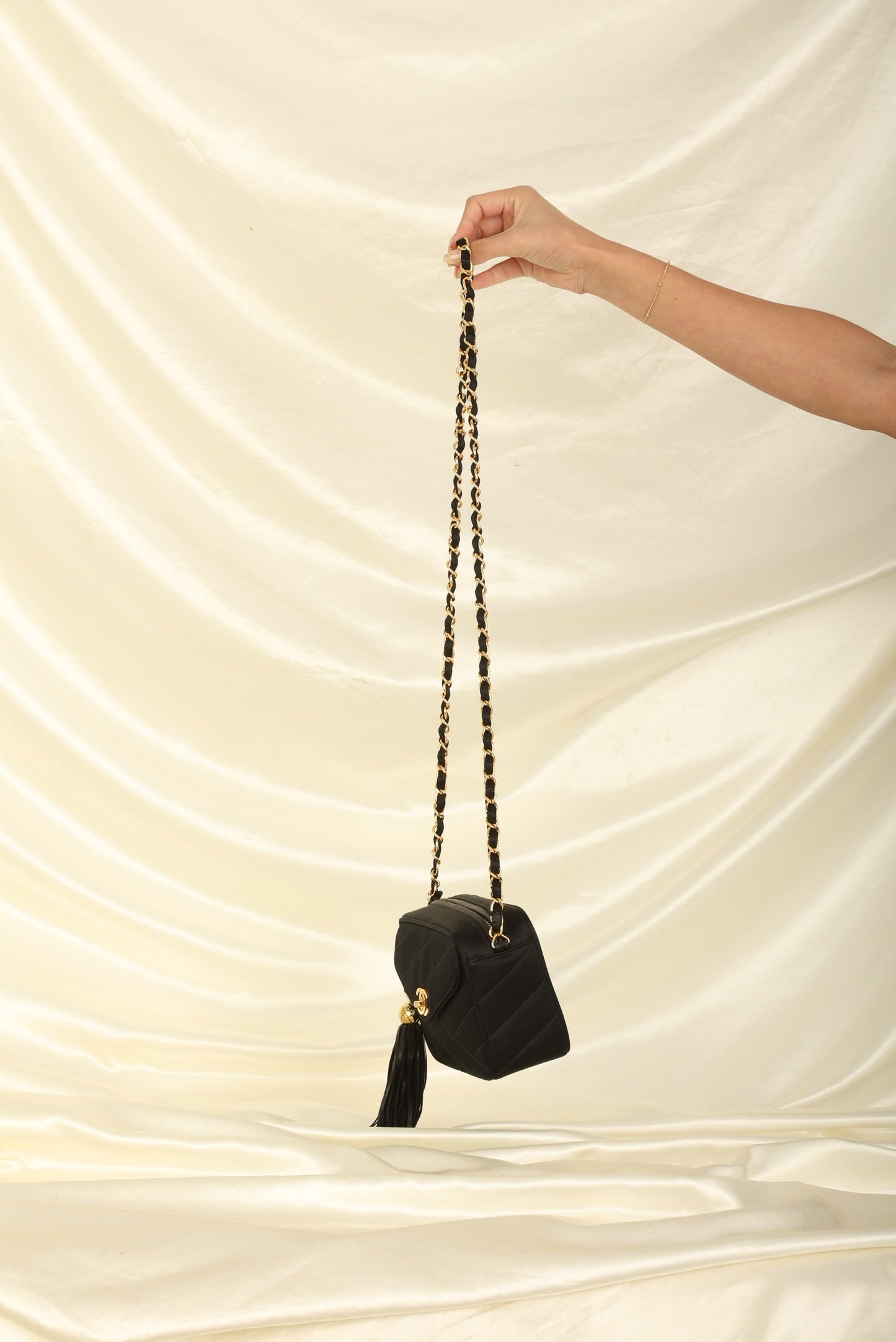 Chanel 1994 Satin Turnlock Mini Camera Bag