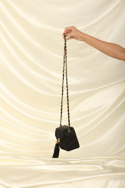 Chanel 1994 Satin Turnlock Mini Camera Bag