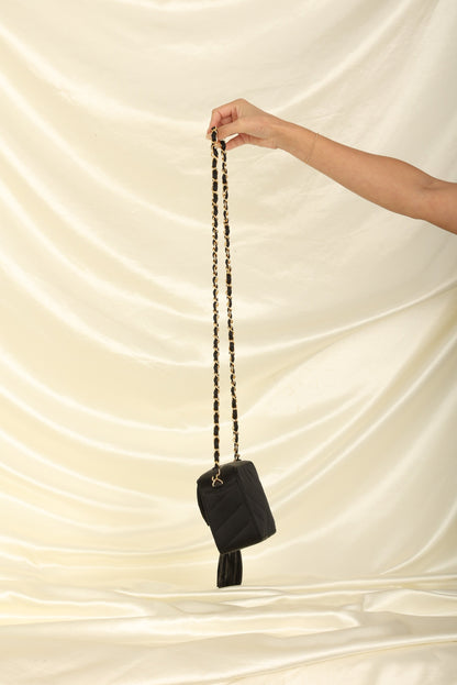 Chanel 1994 Satin Turnlock Mini Camera Bag