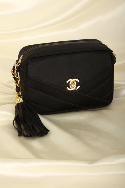 Chanel 1994 Satin Turnlock Mini Camera Bag