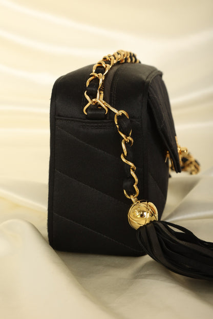 Chanel 1994 Satin Turnlock Mini Camera Bag