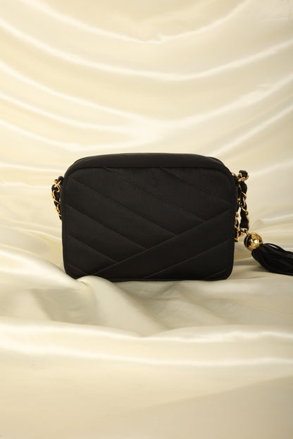 Chanel 1994 Satin Turnlock Mini Camera Bag