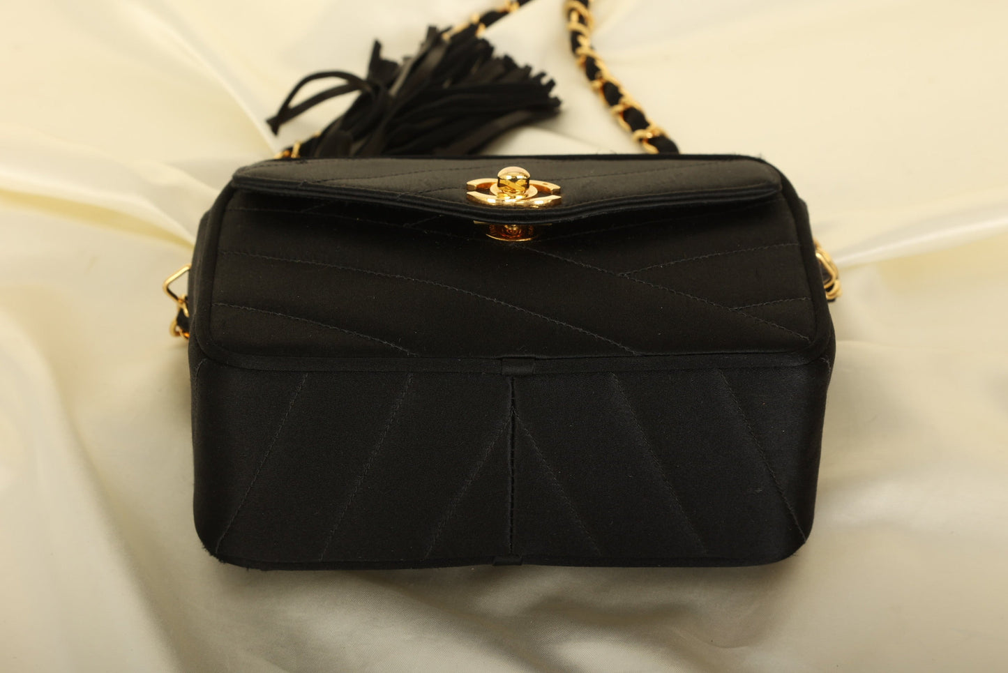Chanel 1994 Satin Turnlock Mini Camera Bag