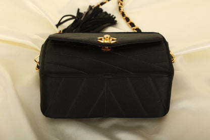 Chanel 1994 Satin Turnlock Mini Camera Bag