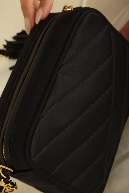 Chanel 1994 Satin Turnlock Mini Camera Bag