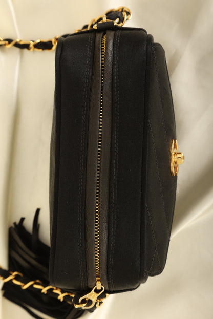 Chanel 1994 Satin Turnlock Mini Camera Bag