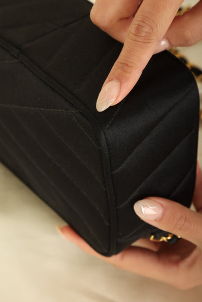 Chanel 1994 Satin Turnlock Mini Camera Bag