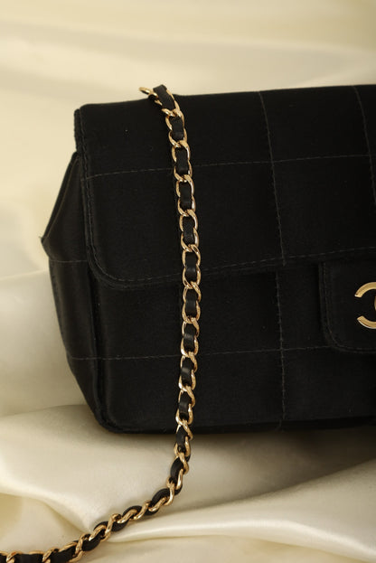 Chanel Satin Mini Chocolate Bar Flap