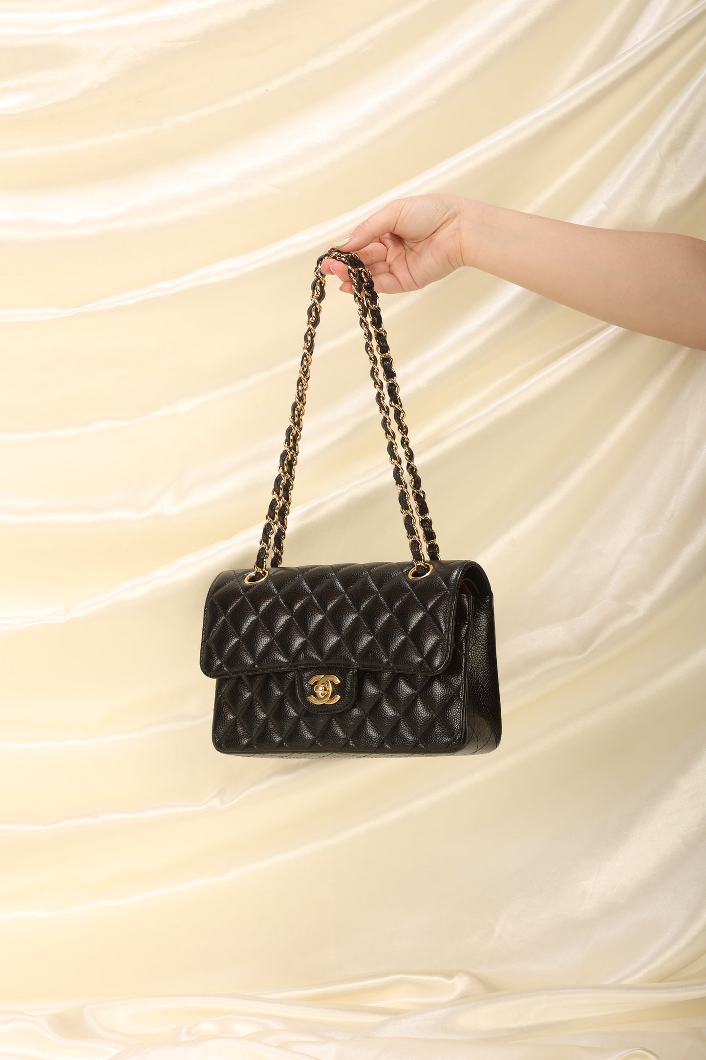 Chanel 2020 Caviar Small Double Flap